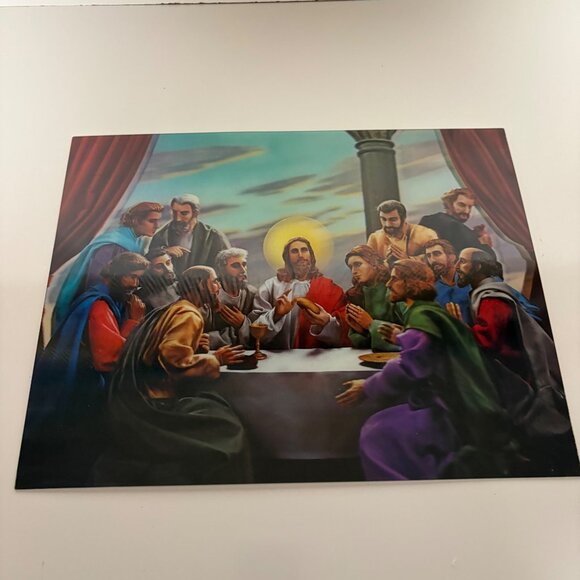 The Last Supper 3D Lenticular Religious Artwork Wonder Co Tokyo Japan Vintage - Picture 6 of 8